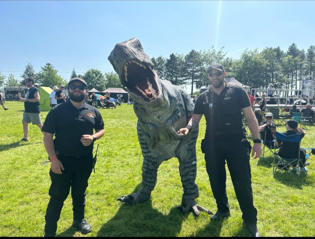 Security Staff keeping the Dinosaurs safe at Call of the Wild.
