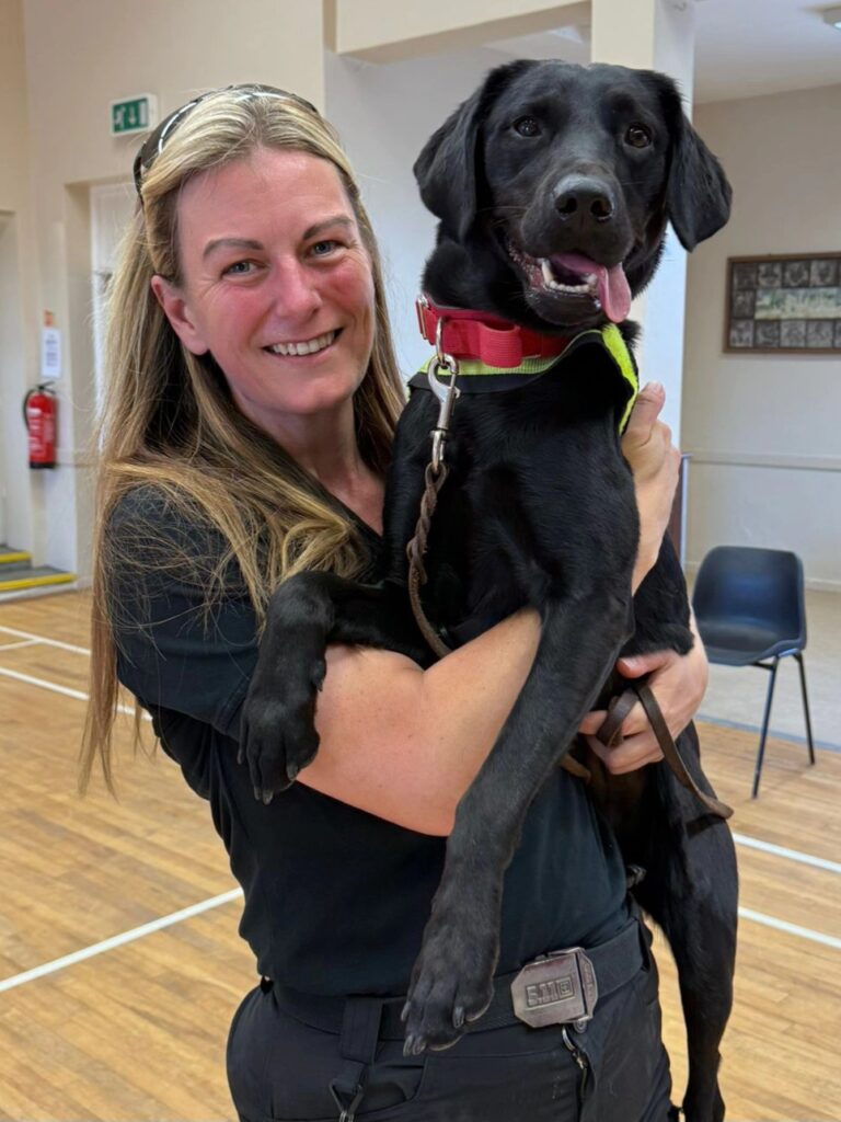 Drugs Dog Handler Michelle and DD Ember