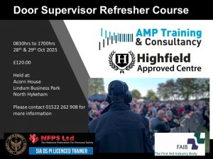 SIA Door Supervisor Refresher October 2025