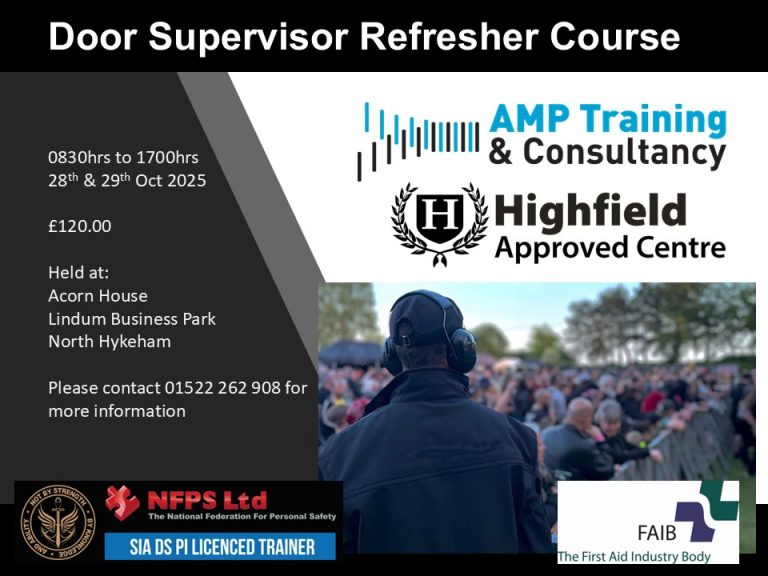 SIA Door Supervisor Refresher October 2025