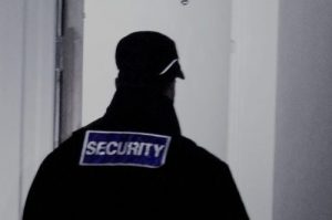 Security officer on patrol